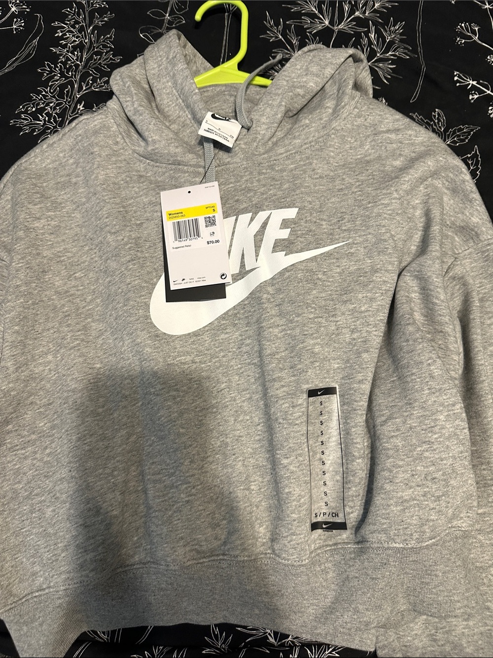 Nike Gray Crewneck Sweatshirt with White Swoosh Logo